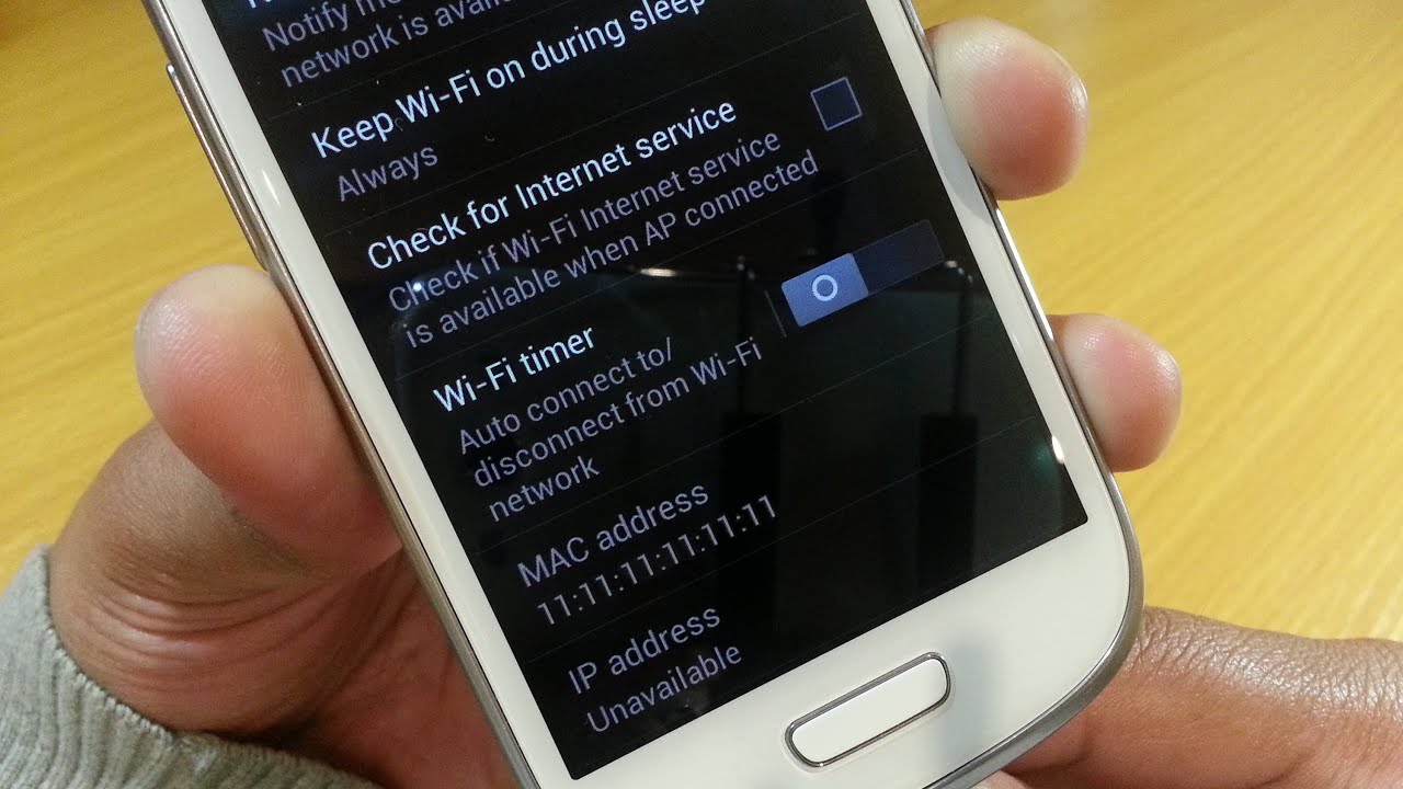 How To Find Mac Address For Samsung Galaxy S3